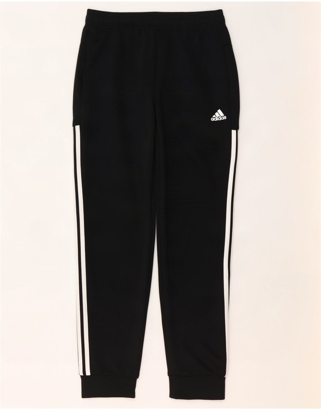 Adidas Mens Treino Calças Joggers Pequeno Poliéster Preto