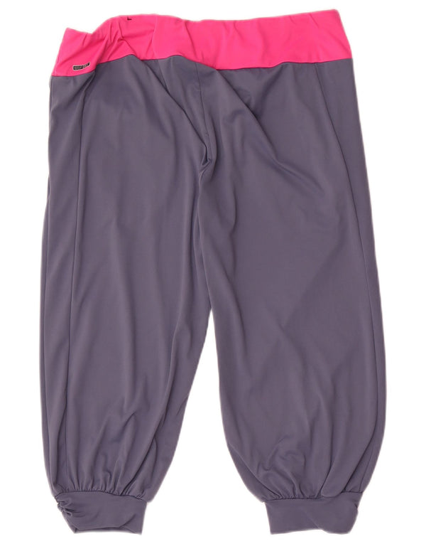 Bermuda esportiva feminina Puma UK 14 grande cinza colorblock esportivo