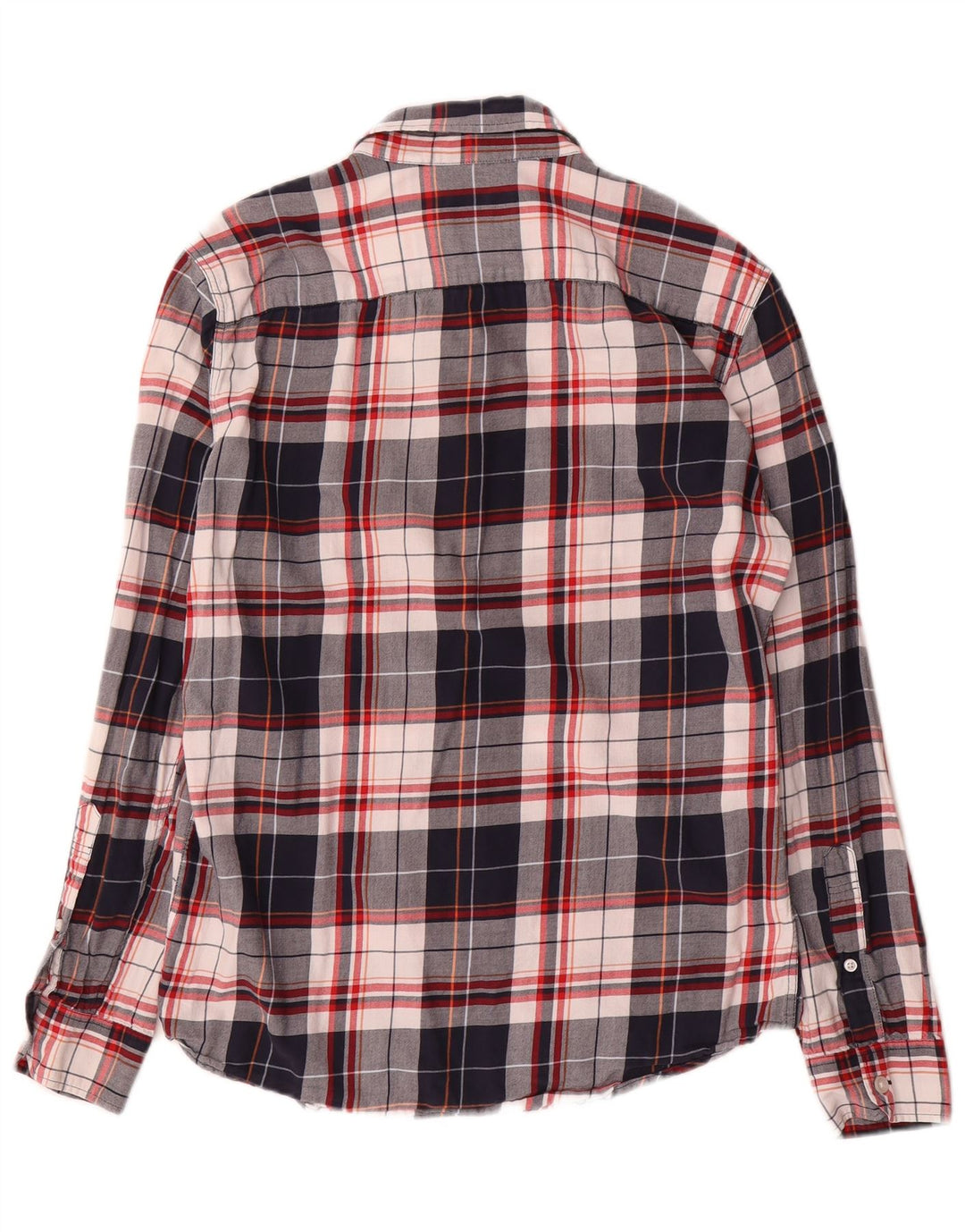 Camisa masculina slim fit Jack Wills, pequena, azul marinho, xadrez, algodão