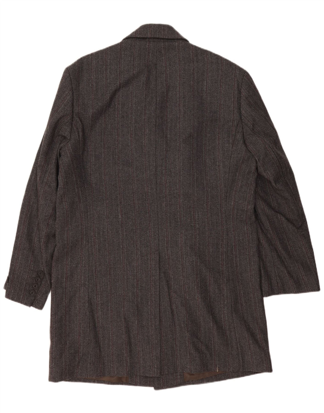 Jaqueta Blazer Esprit Masculina Longline 3 Botões Reino Unido 42 XL Lã Cinza