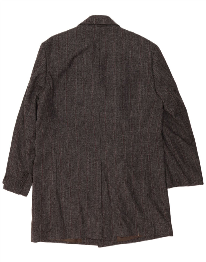 Jaqueta Blazer Esprit Masculina Longline 3 Botões Reino Unido 42 XL Lã Cinza