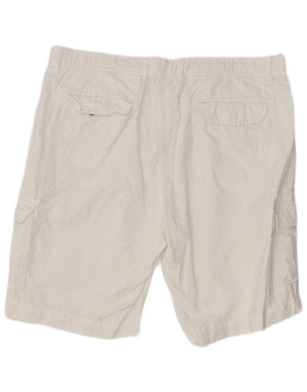 Hackett Mens Cargo Shorts W40 XL Algodão Branco