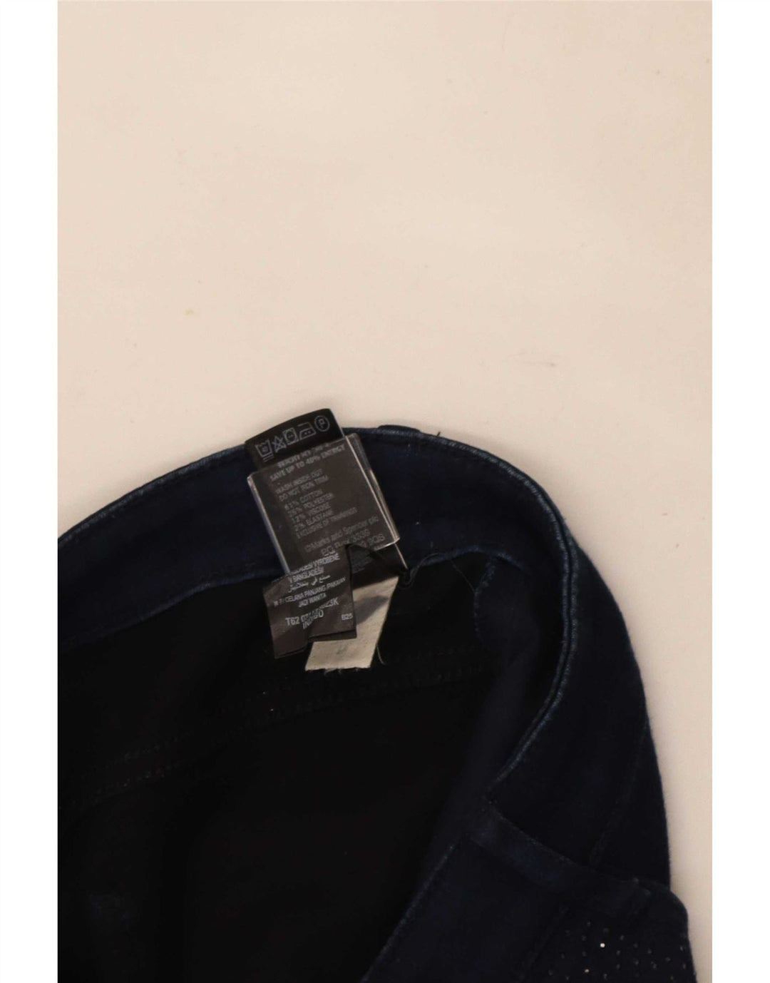 Jeans retos femininos Marks & Spencer Reino Unido 10 pequeno W27 L30 azul marinho