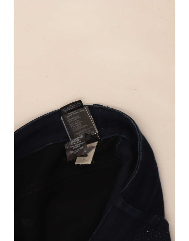 Jeans retos femininos Marks & Spencer Reino Unido 10 pequeno W27 L30 azul marinho