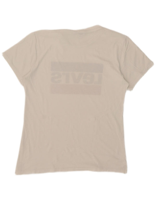 Camiseta feminina gráfica Levi's UK 14 médio branco