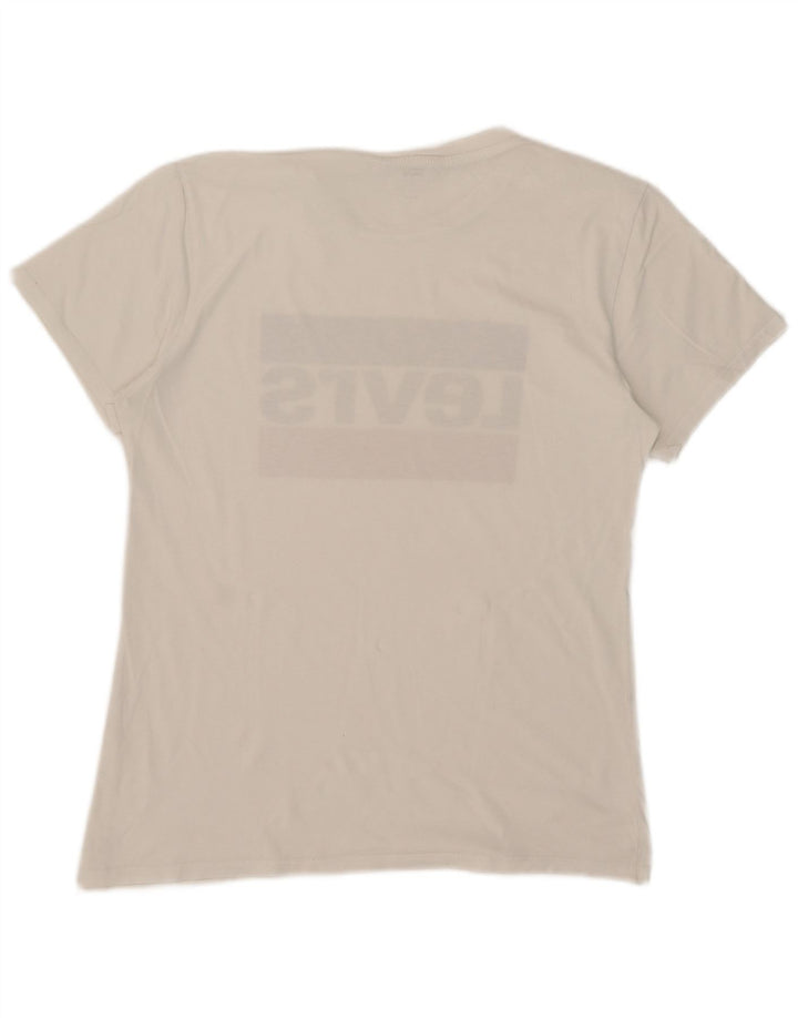 Camiseta feminina gráfica Levi's UK 14 médio branco