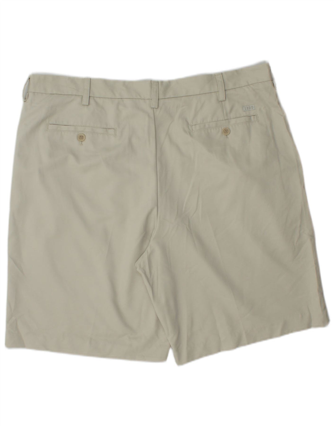 IZOD Mens Chino Shorts W40 XL Poliéster Bege
