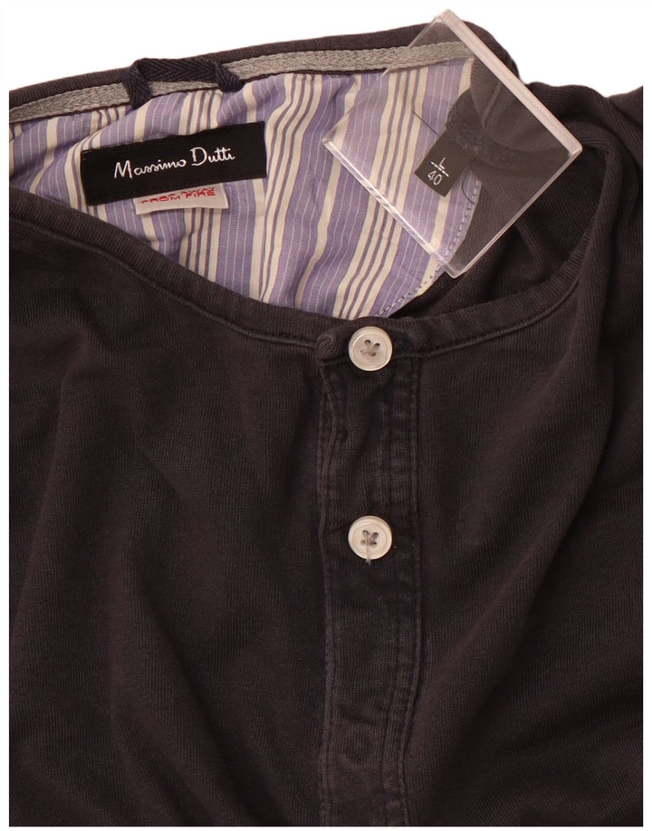 Camiseta masculina MASSIMO DUTTI grande azul marinho