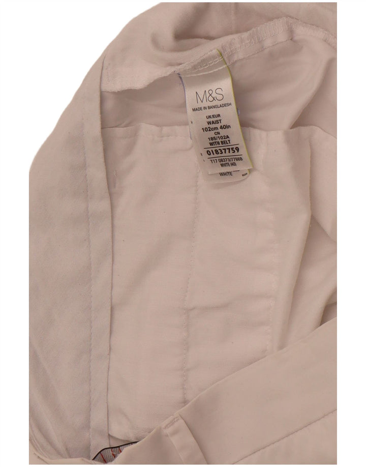Shorts chino masculino MARKS & SPENCER W40 XL algodão branco
