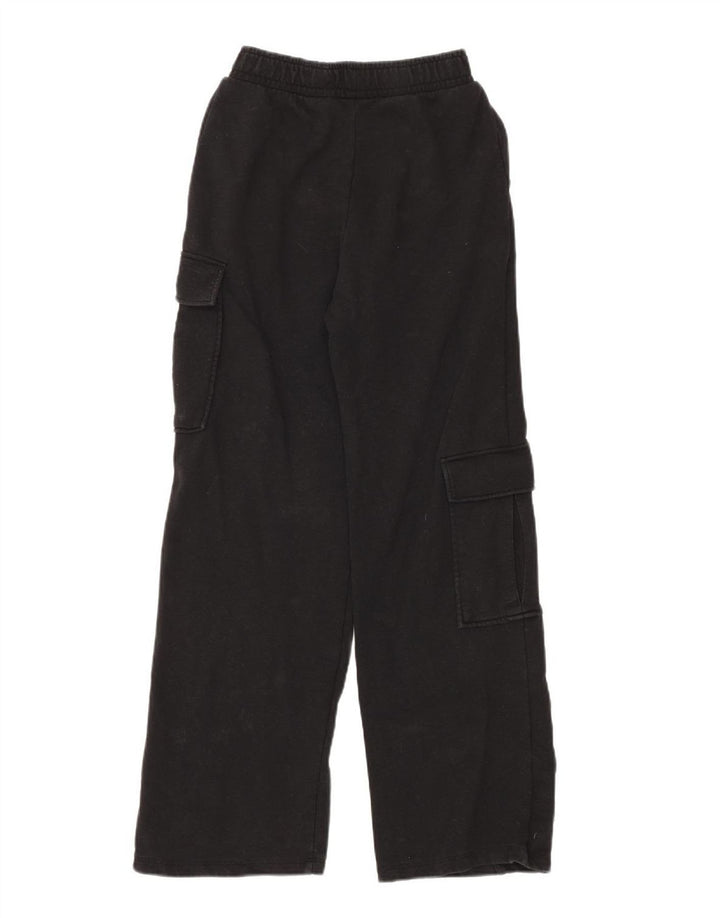 Calça de treino masculina ZARA Cargo pequena de algodão preto