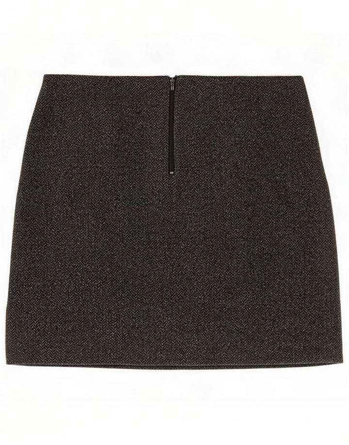 Mini saia feminina vintage grande W34 cinza