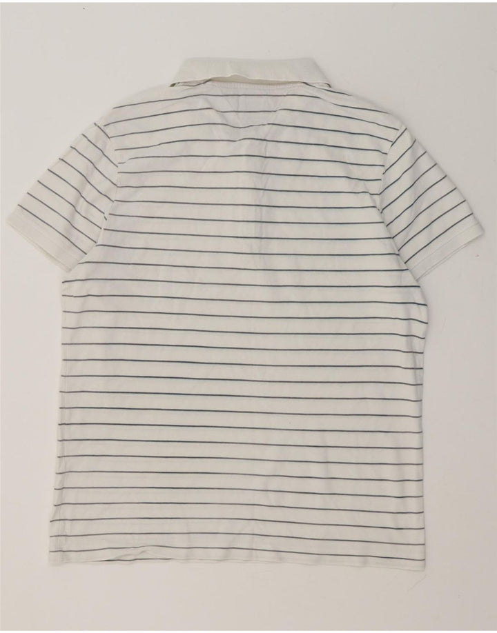 Camisa polo masculina Tommy Hilfiger XL listrada branca