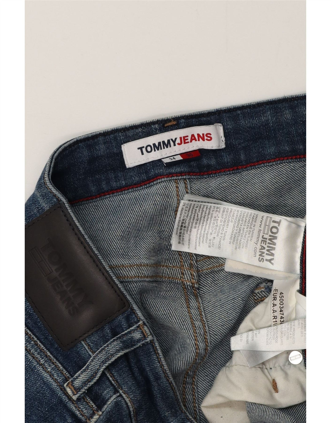 TOMMY HILFIGER Masculino Bootcut Jeans W34 L30 Azul Marinho Algodão