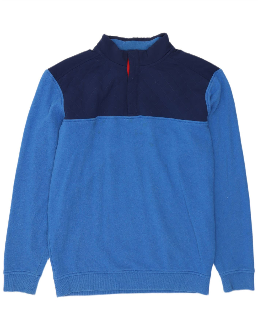 Suéter masculino VINEYARD VINES com gola com botão e bloco colorido azul médio