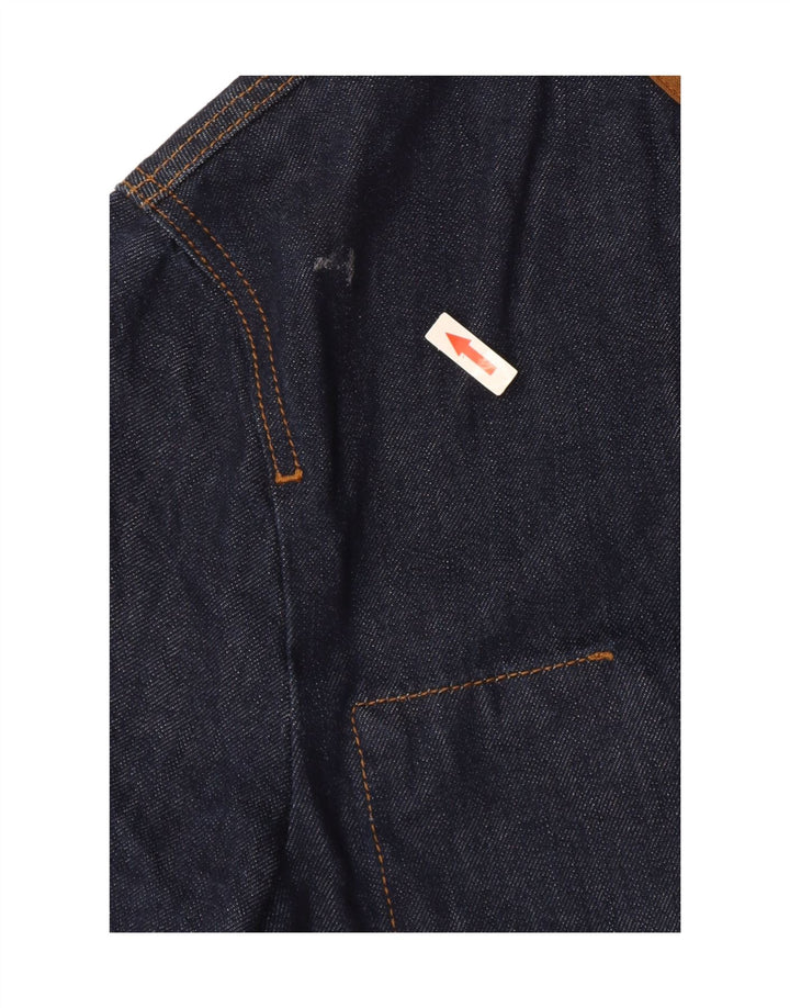 Jaqueta jeans masculina Zara UK 38 algodão azul marinho médio