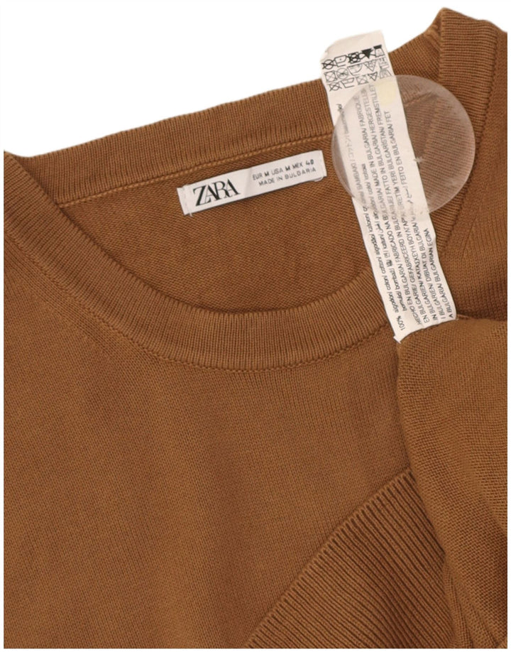 Regata masculina ZARA com colete de algodão marrom médio