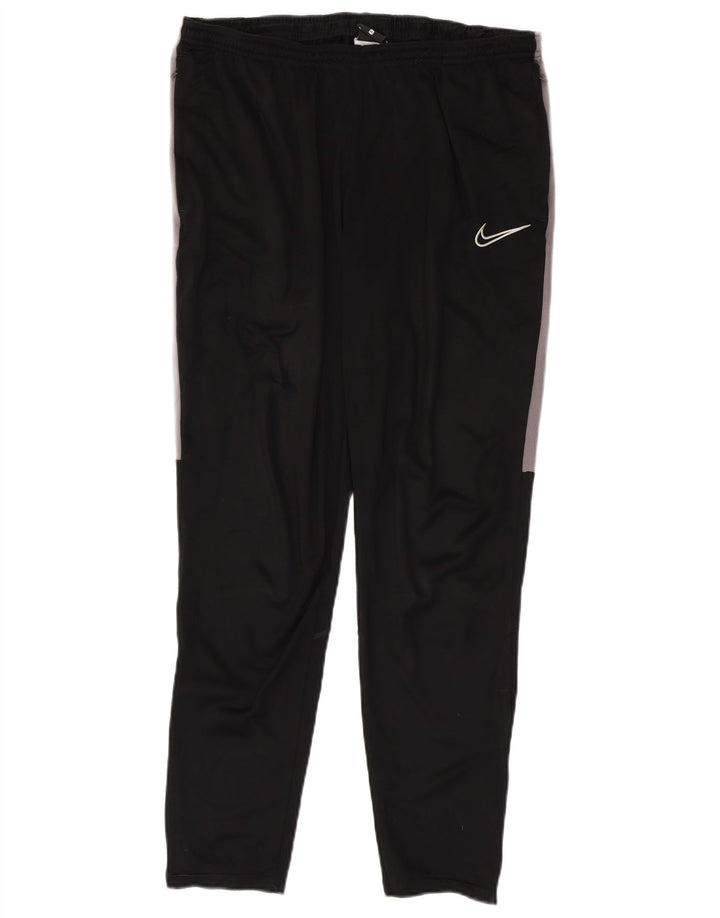 Calça de treino masculina Nike Dri Fit XL preta colorblock poliéster