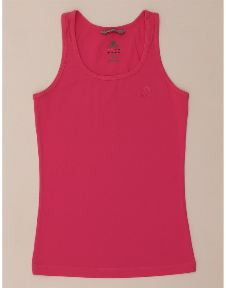 Adidas Womens Vest Top UK 10 Pequeno Rosa