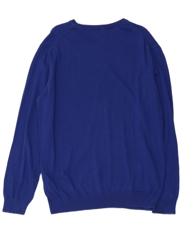 Suéter masculino GANT com gola canoa XL algodão azul