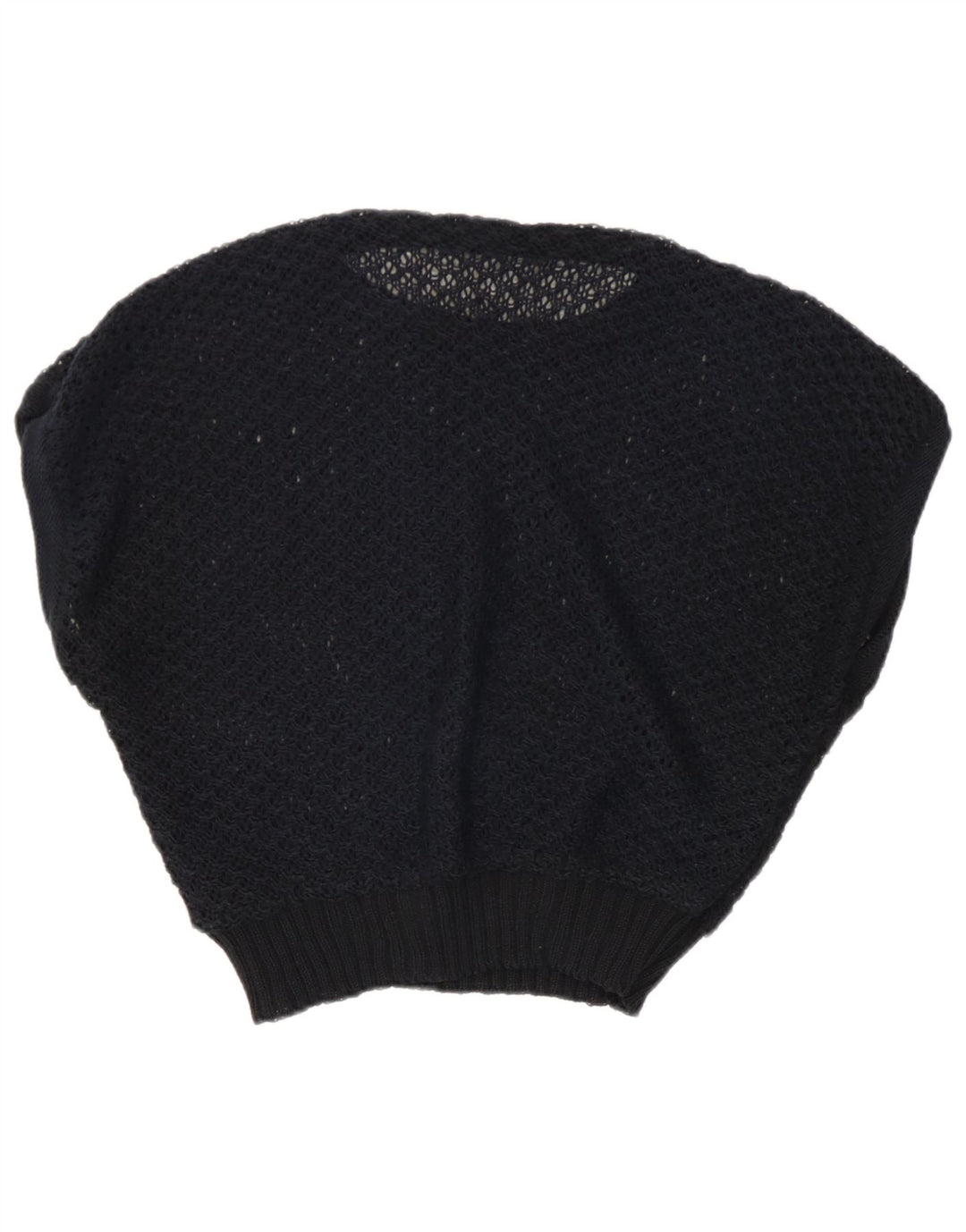 Regata feminina vintage de crochê com colete UK 14 médio preto