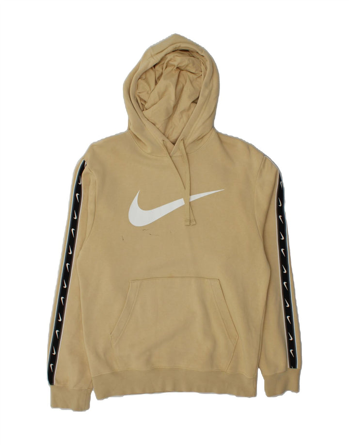 NIKE Mens Graphic Hoodie Jumper XS Beige Cotton Vintage Nike and Second-Hand Nike from Messina Hembry 
