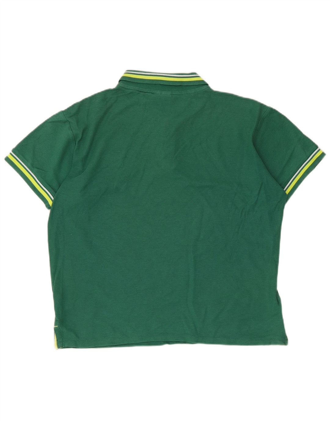 Camisa polo masculina Umbro algodão listrado verde médio