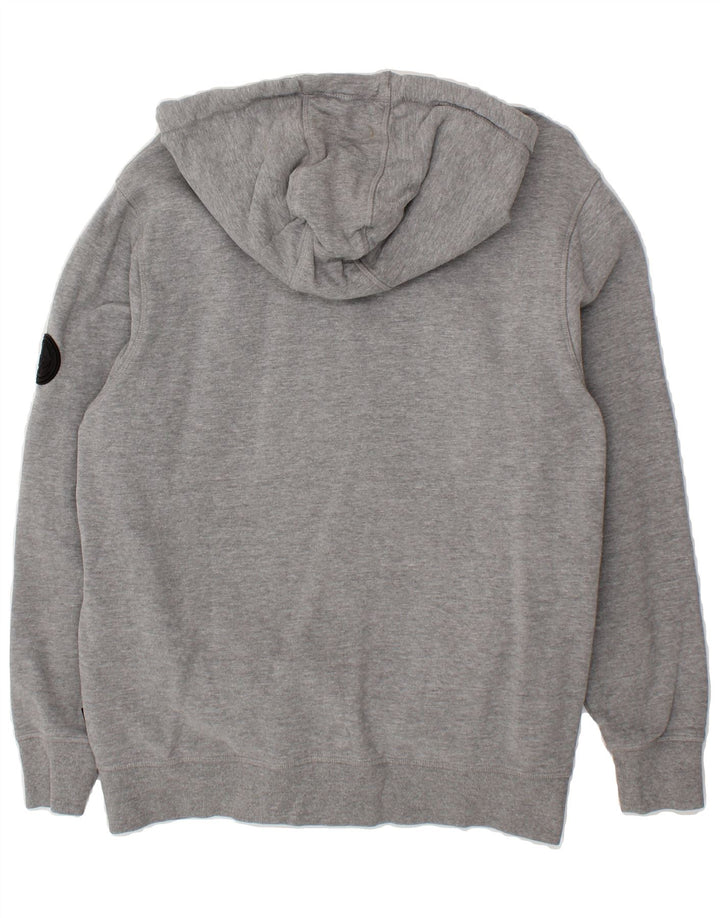 FIRETRAP Womens Zip Hoodie Sweater UK 16 Large Grey Cotton Vintage Firetrap and Second-Hand Firetrap from Messina Hembry 