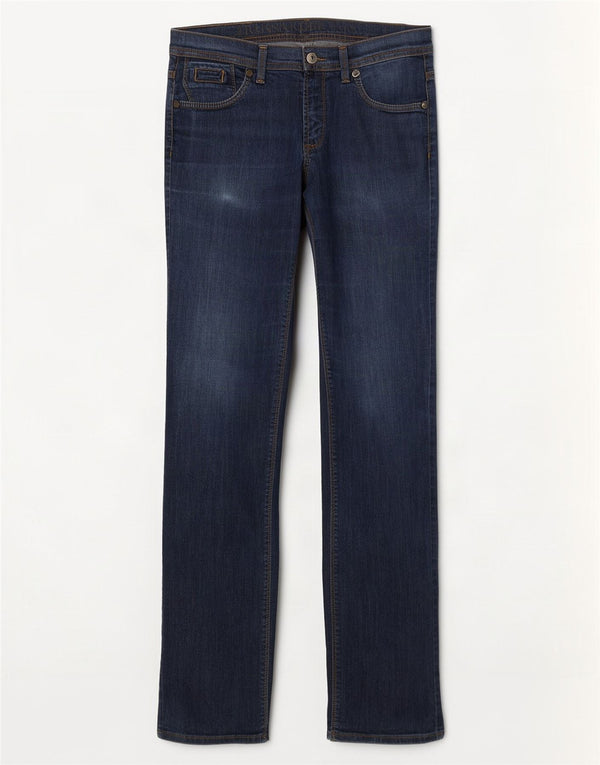 Jeans retos femininos Trussardi W30 L32 algodão azul marinho