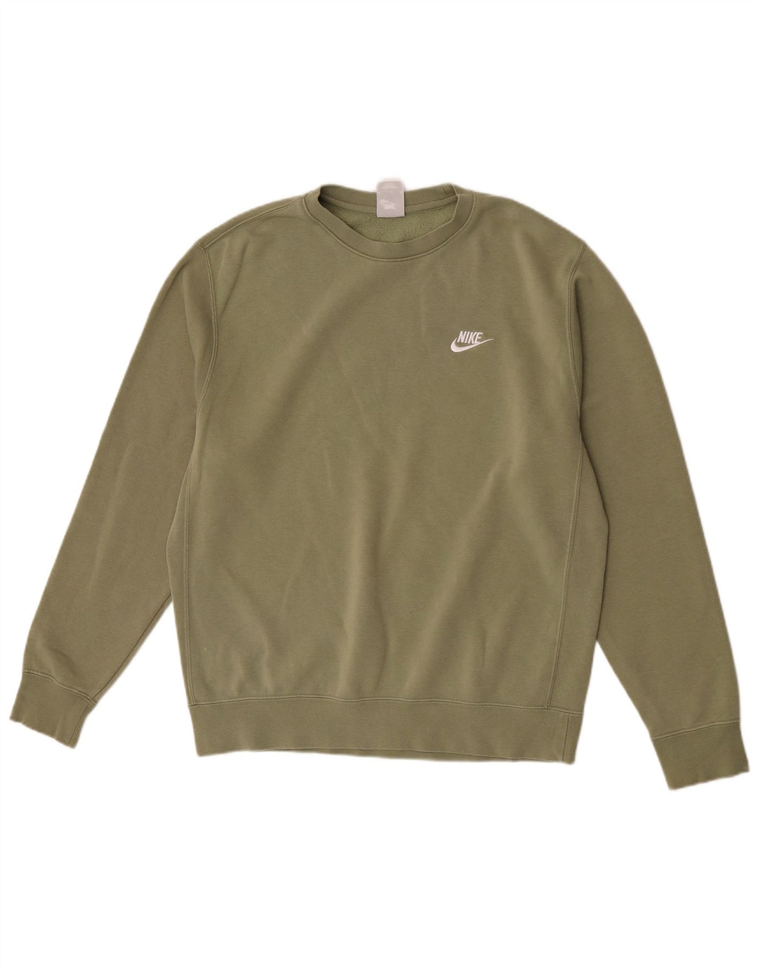 Nike moletom masculino jumper médio verde algodão esportivo