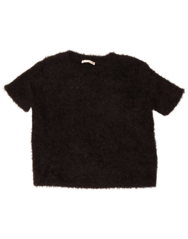 Blusa feminina Zara Top UK 14 poliéster preto médio