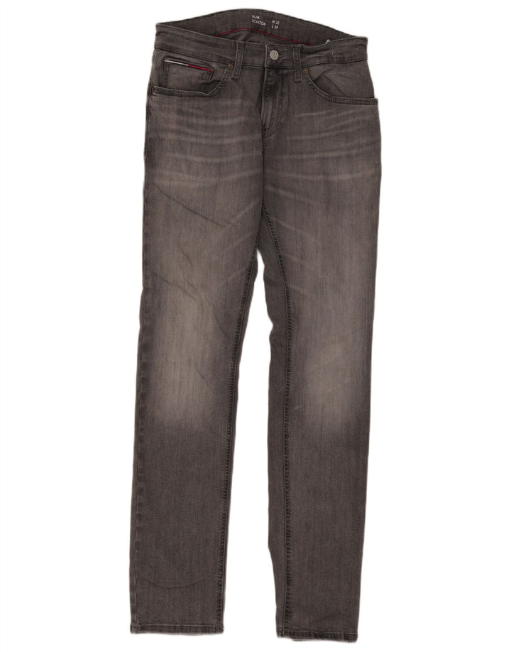 Jeans feminino Tommy Hilfiger Scanton Slim W32 L34 cinza algodão