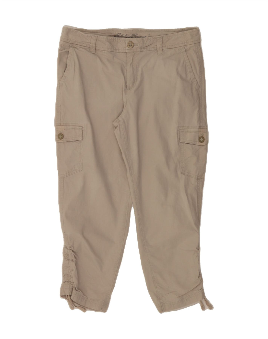 EDDIE BAUER Womens Cargo Capri Trousers US 8 Medium W30 L24 Grey Cotton Vintage Eddie Bauer and Second-Hand Eddie Bauer from Messina Hembry 