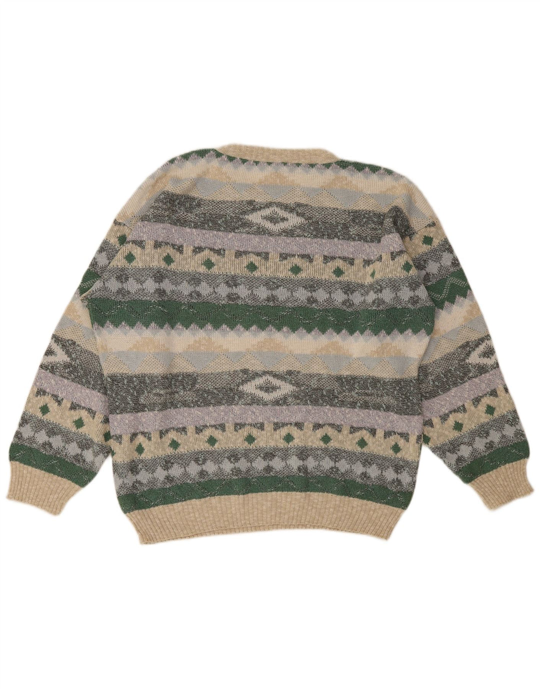 Suéter vintage masculino com gola redonda IT 48/50 médio multicolorido