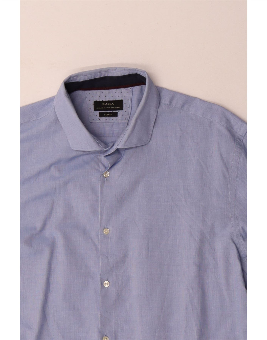 Camisa masculina slim fit ZARA 2XL azul