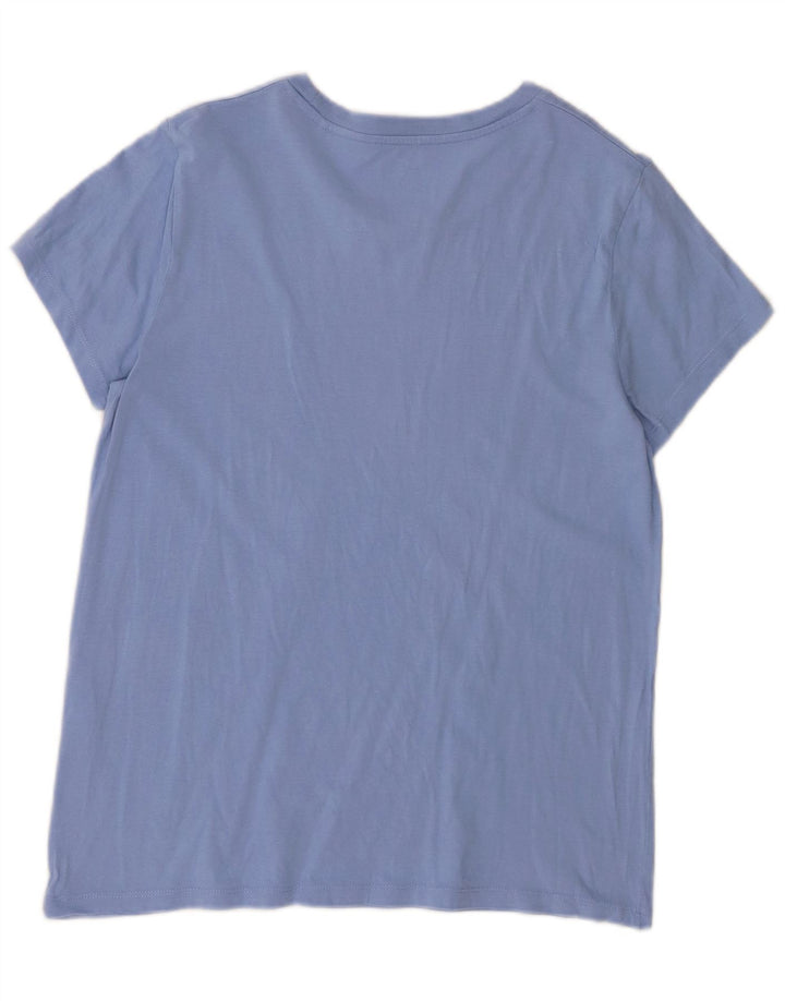 Camiseta feminina gráfica Levi's Top UK 12 algodão azul médio