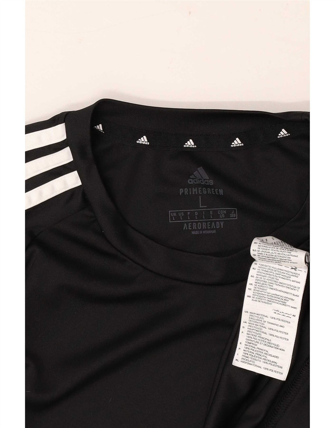 Adidas Mens Aeroready Camiseta Top Grande Poliéster Preto