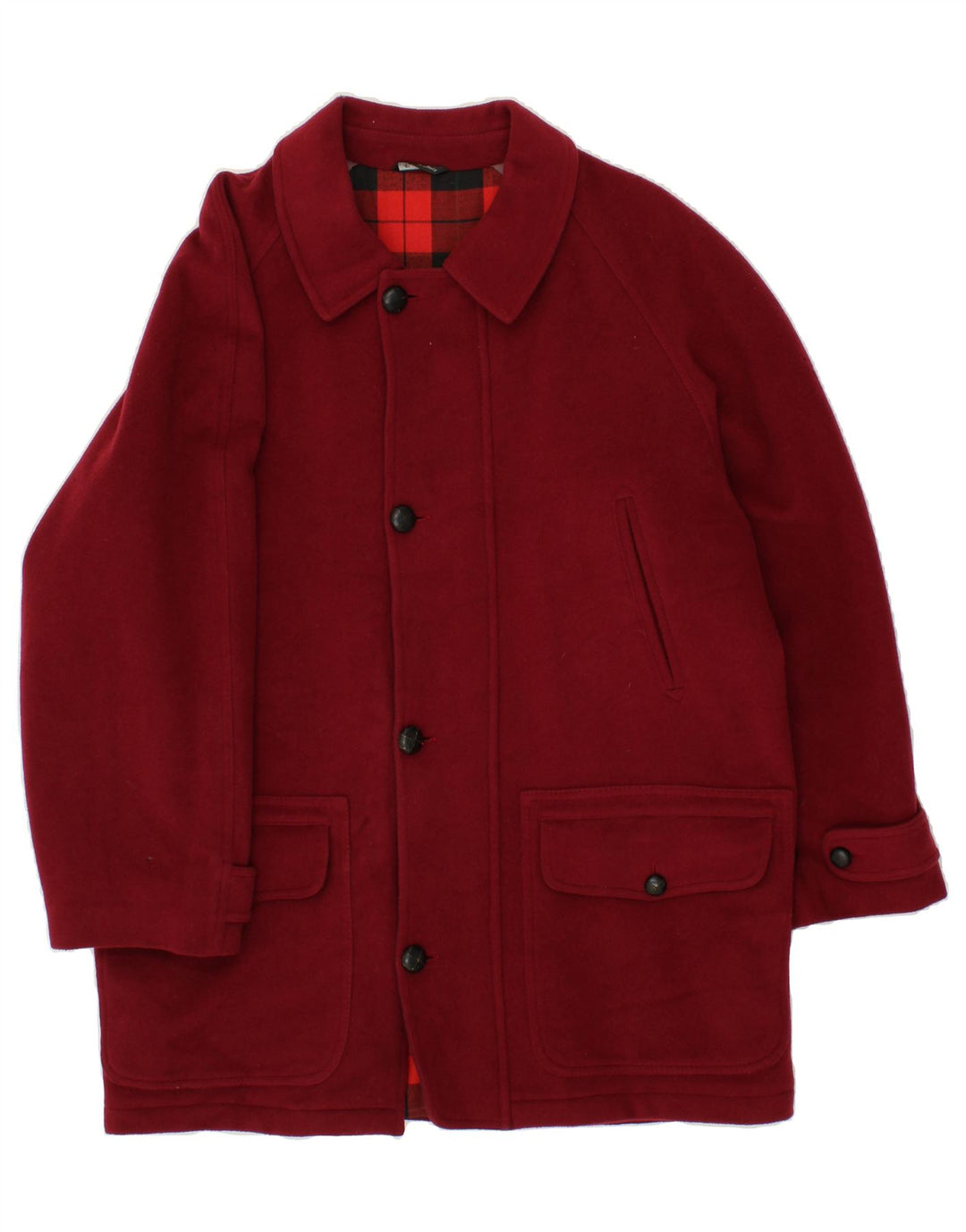 Sobretudo masculino VINTAGE IT 50 grande vermelho