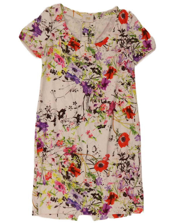 Vestido feminino JUST CAVALLI tamanho 2 pequeno algodão floral branco