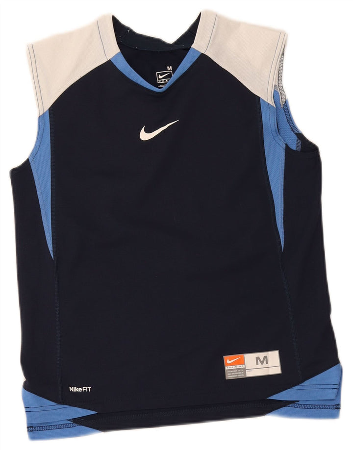 Colete gráfico Nike Boys Top 10-11 anos médio azul marinho colorblock