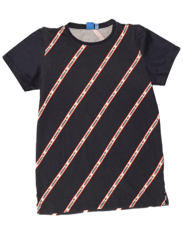 Adidas Camiseta Feminina Graphic Top UK 14 Médio Azul Marinho Algodão