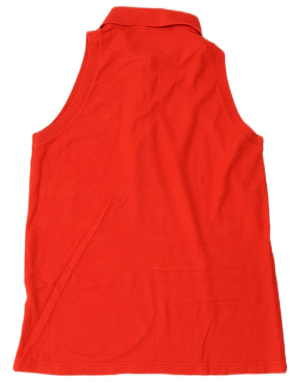 Camisa polo feminina sem mangas FILA IT 46 grande algodão vermelho