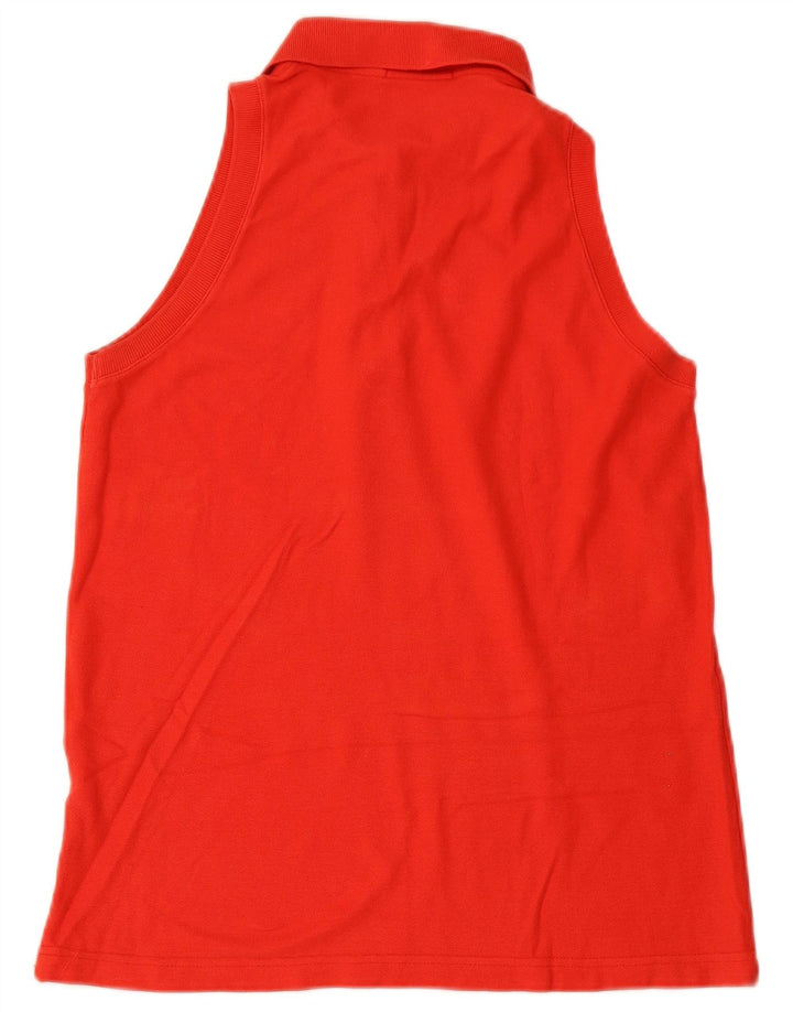 Camisa polo feminina sem mangas FILA IT 46 grande algodão vermelho