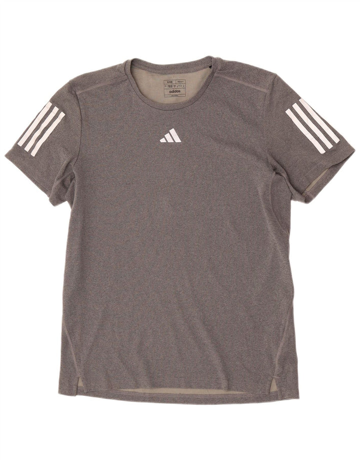 Adidas Mens Aeroready Regular Fit Camiseta Top Grande Cinza Poliéster