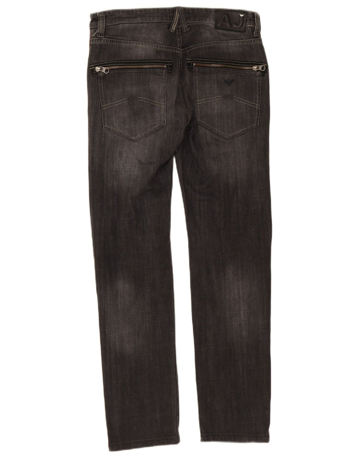 Armani Mens Slim Jeans W31 L30 Cinza Algodão