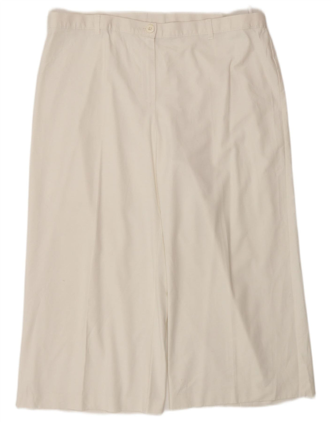 Calça capri feminina de cintura alta Marks & Spencer W38 L22 branca