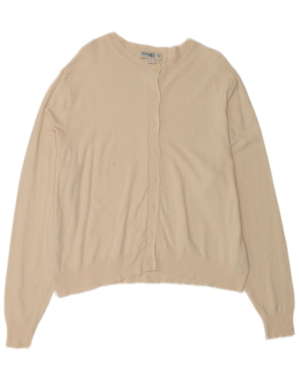 Suéter cardigã feminino Marks & Spencer UK 18 XL bege viscose