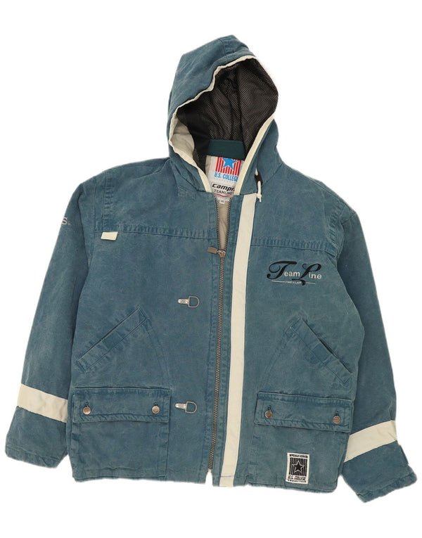 Jaqueta bomber masculina com capuz gráfico Campri UK 42 XL azul