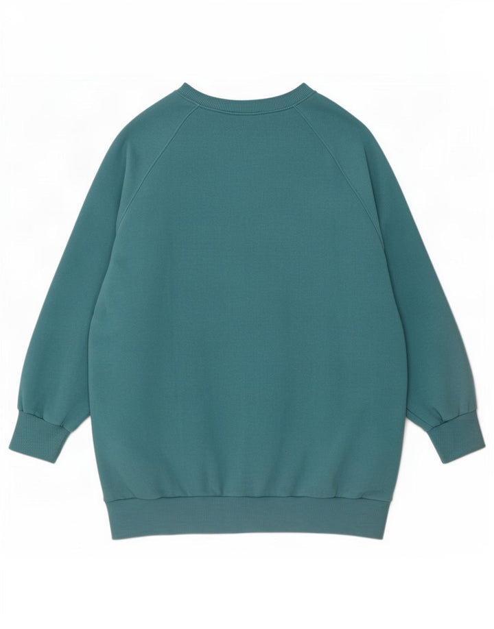 Zara moletom feminino oversized jumper UK 14 azul médio