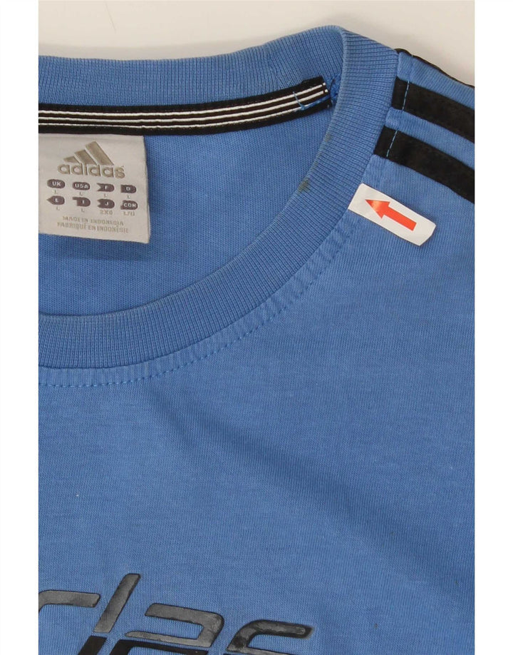 Adidas Camiseta Masculina Graphic Top Grande Algodão Azul