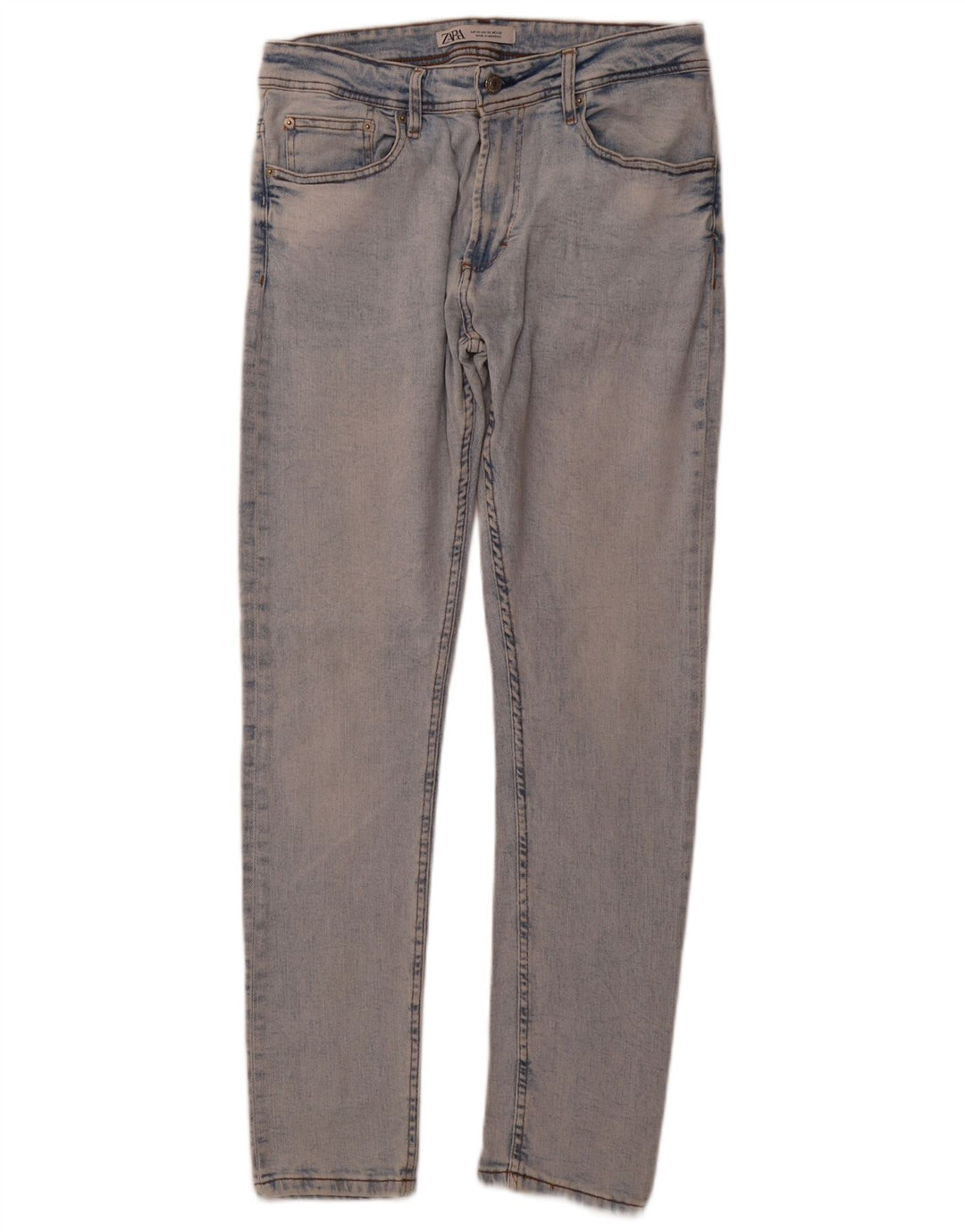 ZARA Mens Slim Jeans EU 42 Grande W32 L29 Azul Algodão